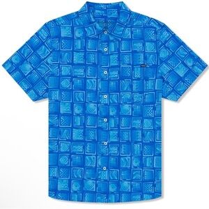 NWT Chubbies Fridays Breeze Tech Short Sleeve Shirt Hawaiian Men Size Small